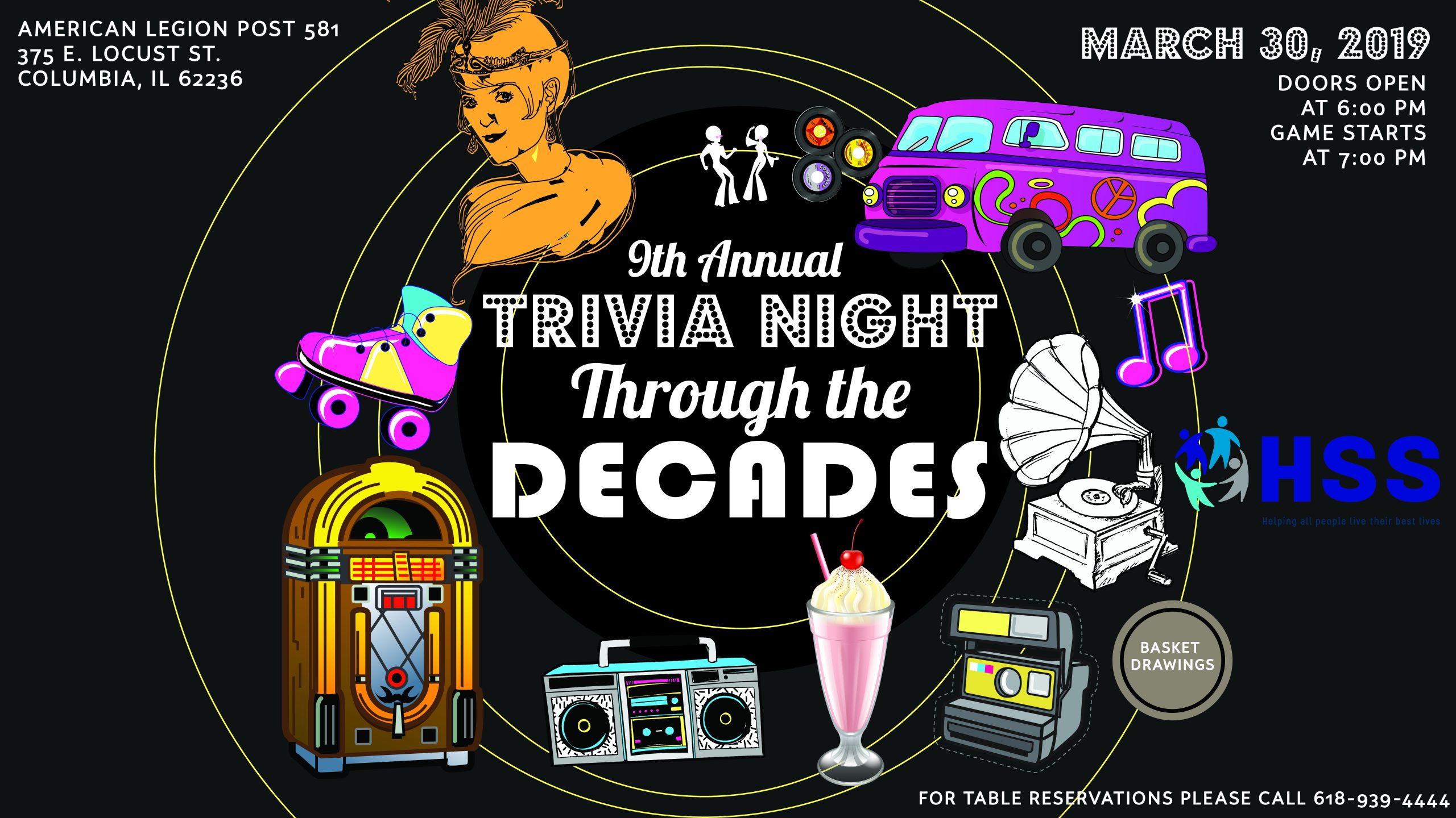 2019 Trivia night flyer.