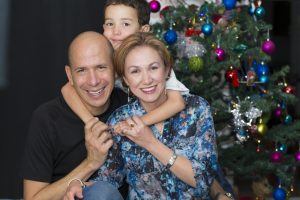 Portrait of family, Happy Family enjoying at home at Christmas