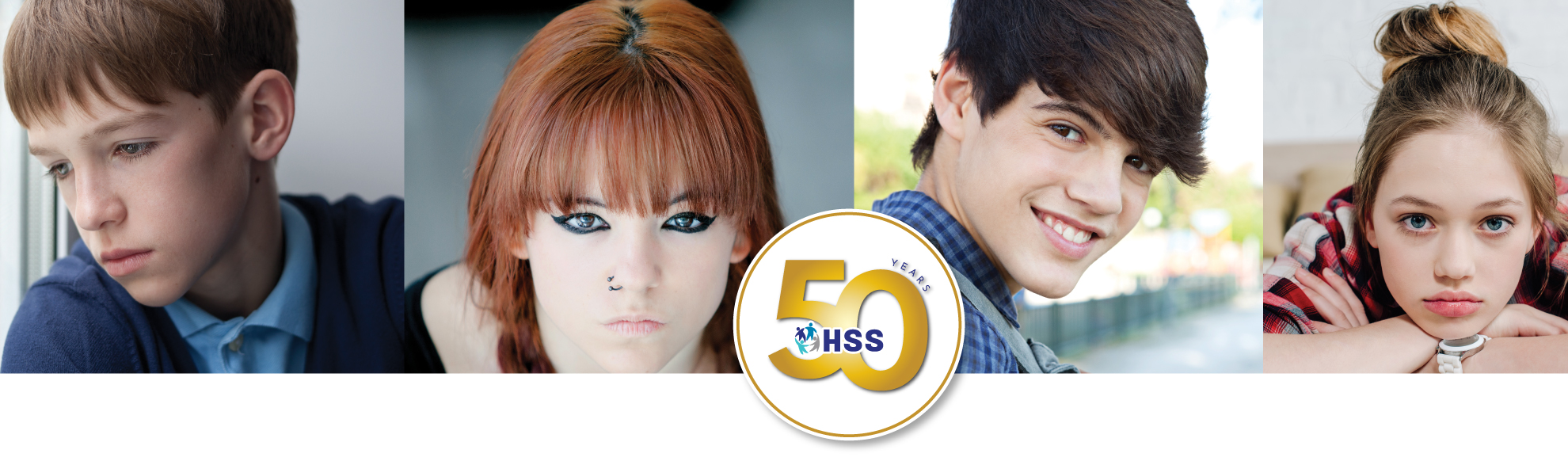 Four Images of Youth with 50 Years HSS Logo